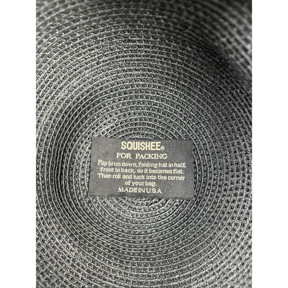 Eric Javits Women's Squishee Black Beach Sun Hat UPF 50+ Protection - Picture 6 of 9